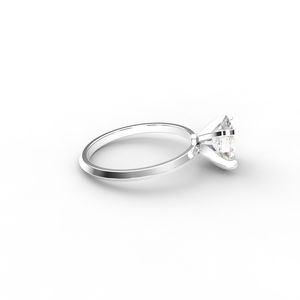 IGI Certified Oval Cut Lab Grown Diamond Solitaire Engagement Ring in <b>Solid</b> 925 Sterling <b>Silver</b> - Product Image 4