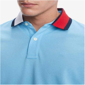 Polo d'été en coton brodé personnalisé de haute qualité 66% Polo en coton 34% polyester pour hommes - Product Image 4