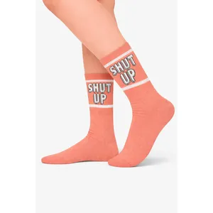 Chaussettes de sport colorées pour usage quotidien avec texte et motif « Shut Up » - Product Image 2