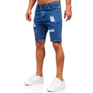 Venta caliente Custom Summer Streetwear Vintage Short Loose Fit Jeans Shorts Moda Hombres Jorts Baggy Denim Jean Shorts Para Hombres - Product Image 2