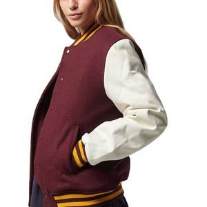 Veste universitaire pour femmes personnalisée OEM manteau Letterman de baseball veste Streetwear surdimensionnée à la mode de style universitaire pour la vente en gros - Product Image 4