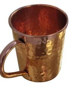 Mug à Moscow Mule en cuivre pur à 100 %, de haute qualité, vintage et moderne, écologique, isolation thermique, poignée, maintien au chaud pendant 6 heures - Product Image 5