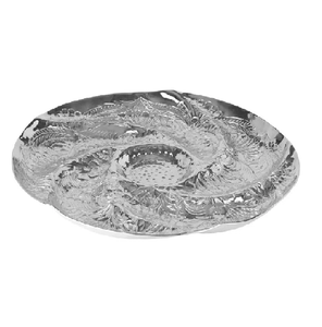 Plateau à chips et trempette en métal en forme de tortue avec surface sculptée décorative, plateau à chips et trempette en métal pour restaurant, prix de gros - Product Image 2