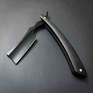 Rasoir fait main personnalisé pour barbier Rasoir à manche droit en bois en acier inoxydable - Product Image 1