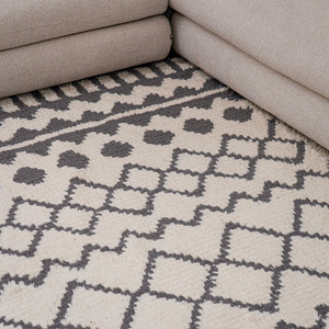 Tapis marocain en laine shaggy fait main, luxueux, doux, à poils longs, design traditionnel marocain pour salon et chambre à coucher - Product Image 2