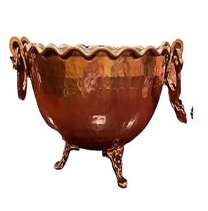 Restaurant Table Ware Décoratif Unique Fait À La Main Fantaisie Indien Antique Cuivre Martelé Bol De Service - Product Image 6