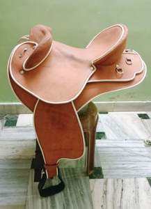 Best Quality Western Half Breed <b>Saddle</b> Leather Natural Rough Out Drum Dye Finished Available at Bulk Quantity From India - Product Image 2