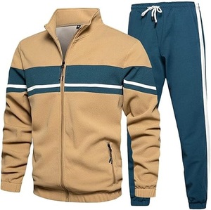 Trajes de sudor con patrón de rayas personalizados para hombre, traje de sudor y pantalones de chándal de alta calidad, chándales con cremallera, forro polar transpirable - Product Image 3