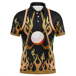 Personalizado de poliéster de los hombres para la camisa de polo sublimado transpirable e informal patrón sólido sublimación impresa Golf para Polos - Product Image 4