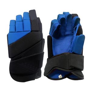 Gants de hockey sur glace en cuir PU jaune personnalisables, bâton composite offrant une protection des mains, logo personnalisé, options de taille pour les joueurs - Product Image 2