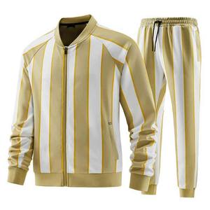 Ropa deportiva de invierno con cremallera completa personalizada entrenamiento correr entrenamiento algodón Regular Fit sudadera Joggers trajes hombres chándal - Product Image 3