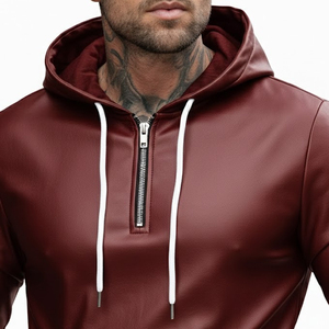 Nouveauté, survêtement en cuir pour homme de haute qualité, 2 pièces, survêtement en cuir vintage pour homme, vente en ligne - Product Image 3