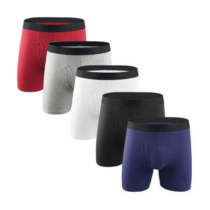 Sous-vêtements de sport pour homme en spandex/polyester noir uni, taille haute, respirants, séchage rapide, avec logo imprimé personnalisé sur la taille - Product Image 5