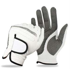 Nouveauté Gants de golf en cuir de mouton véritable de qualité supérieure personnalisés Fournisseur Gants de golf respirants avec logo personnalisé - Product Image 1