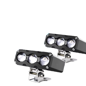 Projecteur LED 3 pouces 80W à trois lentilles, double couleur (ambre/blanc), faisceau haut/bas, IP67, 12-36V DC, puces 3570, pour conduite tout-terrain et camions - Product Image 1