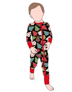 Vêtements pour enfants imprimés de Noël de haute qualité Pyjamas en bambou pour enfants Combinaison confortable pour bébé Vêtements pour nouveau-nés Vêtements pour enfants - Product Image 2