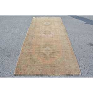 4.6x9.8 ft Rug, Turkish Vintage Rug, <b>Brown</b> <b>Wool</b> Rug - Product Image 1