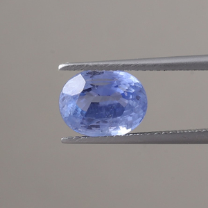 Saphir bleu créé en laboratoire en vrac |   Coupe ovale 10x8mm |   Saphir véritable certifié, poli, léger, 4,62 carats, 6 mm, fin - Product Image 1