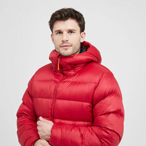 Coupe-vent pour homme Veste matelassée rouge Ripstop Col haut Capuche cultivée et poches zippées Vêtements d'extérieur d'hiver légers Vestes pour homme - Product Image 5