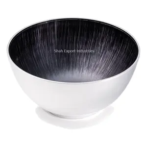 Classic Aluminium Round Shape Black Enamel ware Metal Serving Bowl For Dining Table Decoration & Kitchen Decoration
