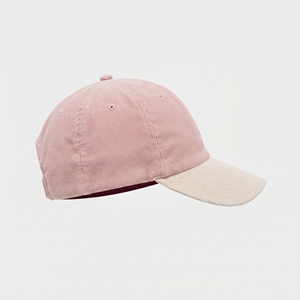Pink <b>Corduroy</b> Baseball Cap Cream Brim Unisex Adjustable 6 Panel Wholesale Custom Logo High Quality OEM ODM Low MOQ Dad <b>Hat</b> - Product Image 4