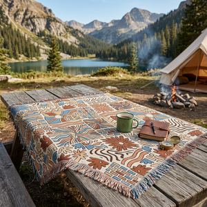 HYUGA High Quality Durable Compact Cotton <b>Camping</b> Blanket Portable Comfortable <b>Sofa</b> Blanket Sleeping Pad Lightweight Picnics - Product Image 2