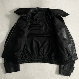 Veste en cuir véritable pour homme avec logo personnalisé, style streetwear, coupe-vent, veste en cuir pour homme et femme, prête pour l'hiver - Product Image 3