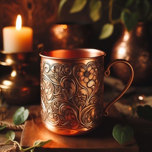 Líder para Amazon 550ml Cobre Acero inoxidable 18,5 oz Vasos martillados Vasos de cerámica para cóctel Cerveza Moscow Mule Amazon's Choice - Product Image 2