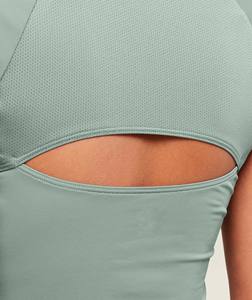 Conjunto de Yoga de 2 Piezas con Cierre de Cordón, Transpirable y Ecológico, Atuendo Deportivo Elegante con Ajuste Cómodo y Soporte - Product Image 3