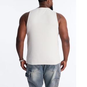 Débardeur de sport côtelé moulant en coton et élasthanne pour homme, idéal pour la course et l'entraînement, avec compression et coupe ajustée - Product Image 3