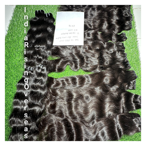 100% paquets de cheveux humains indiens naturels non transformés Remy Temple Hair avec brillance naturelle et extensions de texture douce - Product Image 1