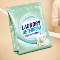 Sachet personnalisé vide thermoscellable à soufflets latéraux pour emballage plastique de lessive jetable en poudre