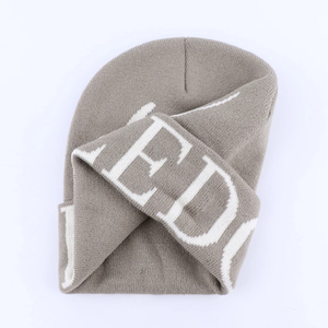 Bonnet en laine de luxe personnalisable tricoté à la main multicolore pour hommes femmes accessoire d'hiver à la mode Logo personnalisé pour voyage - Product Image 5