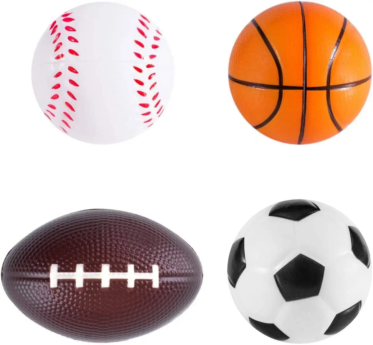 Mini Foam Sports Balls Mini Baseball Football Basketball Soccer Stress Ball Party Decoration Balls