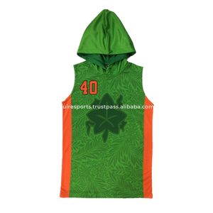 Custom Sublimated Blue Flag American Football Sleeveless Sports Jersey School Teams Youth Practice Competition Uniform <b>Shirts</b> - Product Image 3