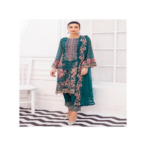 Última colección pakistaní Shalwar Kameez traje mujer Casual pakistaní Shalwar Kameez traje vestido - Product Image 3