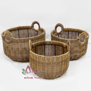 Artex Dong thap ตะกร้าหวาย3ใบทำด้วยมือเป็นมิตรต่อสิ่งแวดล้อม - Product Image 1