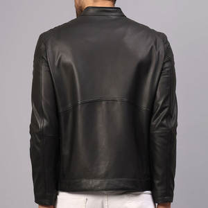 Chaqueta de Cuero para Hombre, Cómoda, Suave, de Alta Gama, Entrega Rápida, Talla Regular, Temporada de Invierno, Chaqueta de Motociclista de Cuero para Hombre - Product Image 2