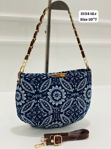 Sac à main élégant en tissu imprimé Handblock avec poche intérieure Fabriqué en Inde - Product Image 6