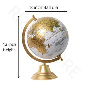 Globo terráqueo antiguo Calvin, globo terráqueo educativo con Heavy Metal y base metálica, decoración del hogar para niños y estudiantes - Product Image 4