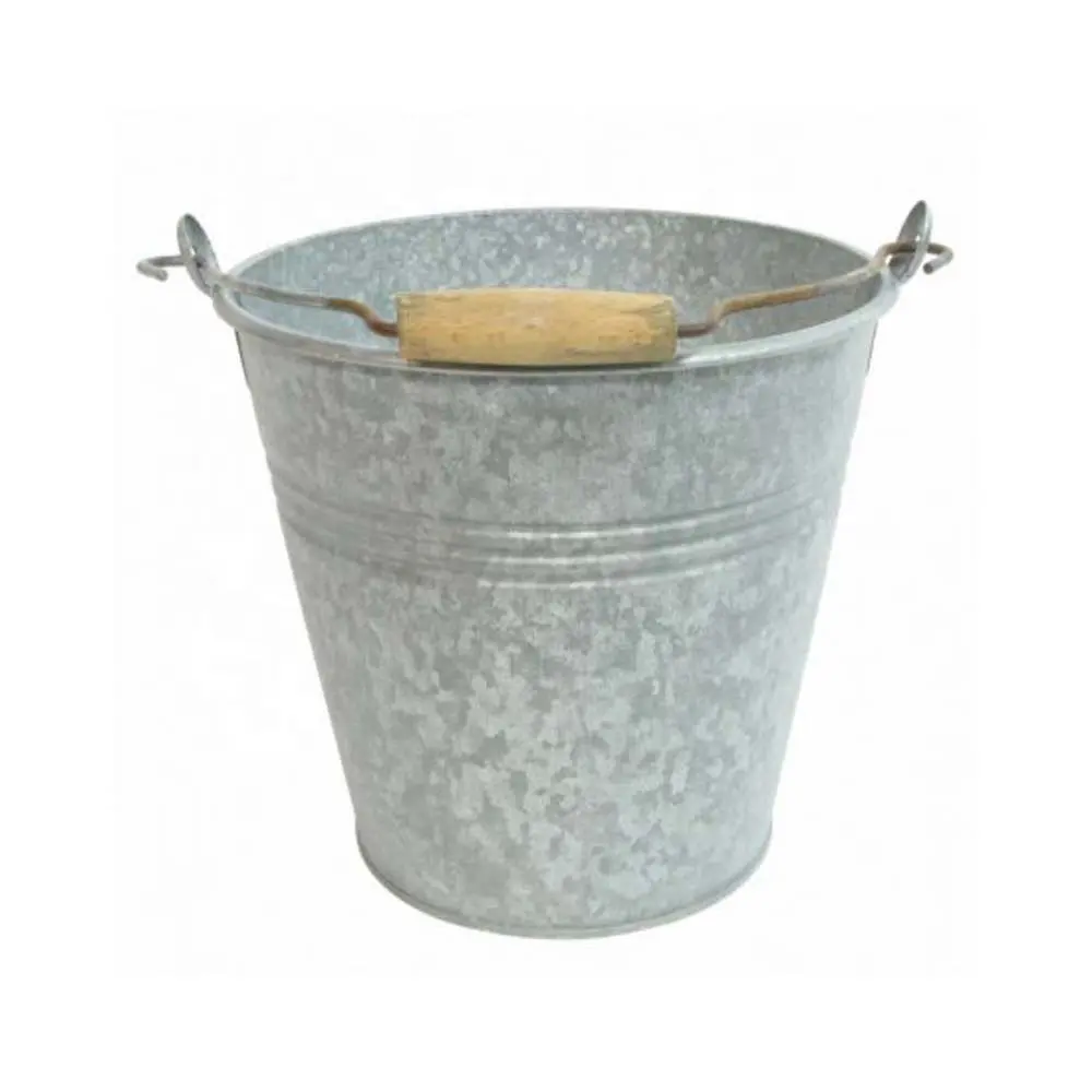 Galvanized Bucket Metal Planting Flower pot Galvanized Tin Planter Galvanized Metal Herb Planter Decor Home