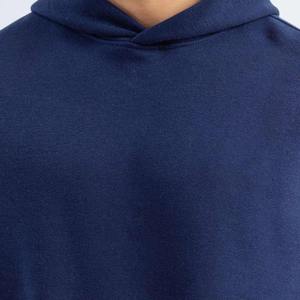 Sudadera con capucha de lana de algodón 100% para hombre Sudadera con cuello con capucha y patrón sólido de ajuste holgado para invierno - Product Image 4