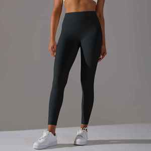 Leggings de Yoga Femme Taille Haute Longueur Genou Séchage Rapide Respirant Scrunch Butt Flare Pocket Spandex/Nylon Sportwear Fitness Gym - Product Image 5