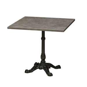 Table à café carrée en teck d'extérieur en gros avec piédestal en aluminium, mobilier de restaurant moderne de style designer, bistro - Product Image 5