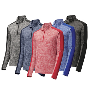 Fabricant d'équipement d'origine Logo personnalisé Polyester Spandex Sport Hommes Quarter Zip Pullover Golf Apparel Manufacturers in China - Product Image 3