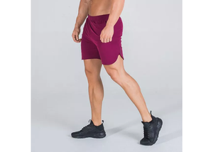 Shorts de sport décontractés pour hommes, couleur unie, 100% polyester, séchage rapide, respirant, taille élastique, impression par sublimation - Product Image 5