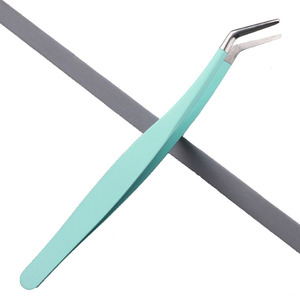 Pinces à cils à pointe en fibre, étiquette privée, fabrication personnalisée, pinces à cils à pointe en fibre droite pour un confort professionnel des cils - Product Image 3