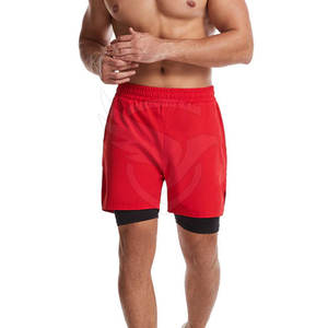 Pantalones cortos de gimnasio para hombre, pantalones cortos de gimnasio de alta calidad, pantalones cortos de gimnasio de poliéster Spandex de secado rápido para hombre - Product Image 1