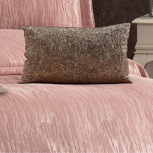 Guzide Larissa Coral 4-Piece Striped 100% Chenille Woven Anti-Dust Mite Anti Pull Washable King Size <b>Bedspread</b> <b>Set</b> - Product Image 4