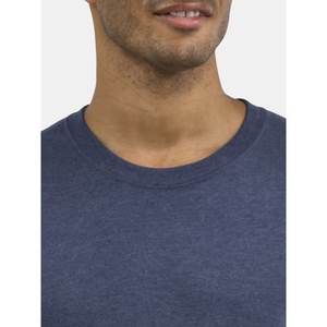 T-shirt décontracté en coton 100% pour homme, coupe ample, tricoté, doux, respirant, col en V, manches courtes, uni, idéal pour l'été et le fitness - Product Image 2